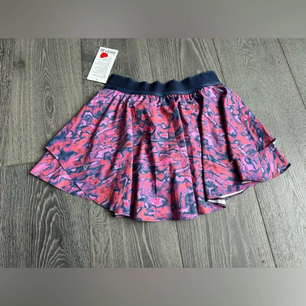 Lululemon Court Rival High Rise Skirt Tall in Chroma Clash Multi / Mineral Blue